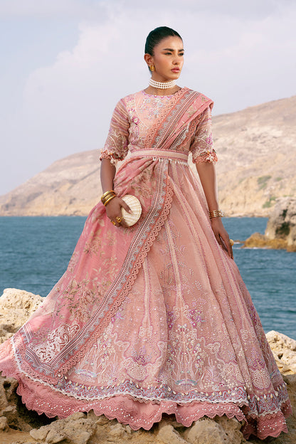 AJR Couture | Dastan Luxury Lawn 25 | Flair Custom Size Pink Net