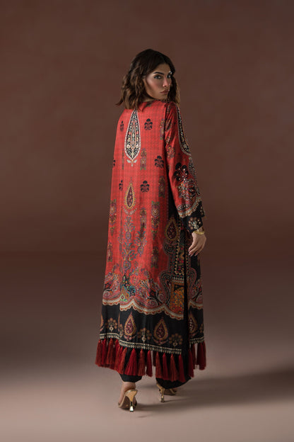 Ammara Khan | Flo 25 | (D-02) S Black Raw Silk