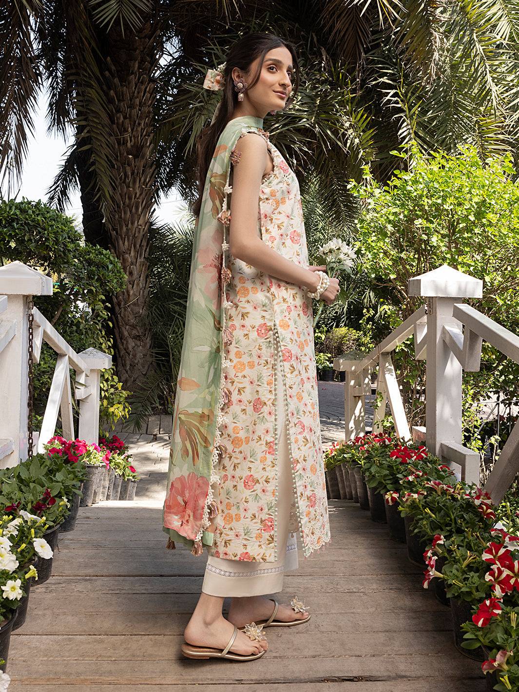 Izel | Oh Spring Lawn 25 | FLORA (A) - Pakistani Designer Dress - by Izel | Type: Ladies Clothes - 100% Original at Saira Sultan