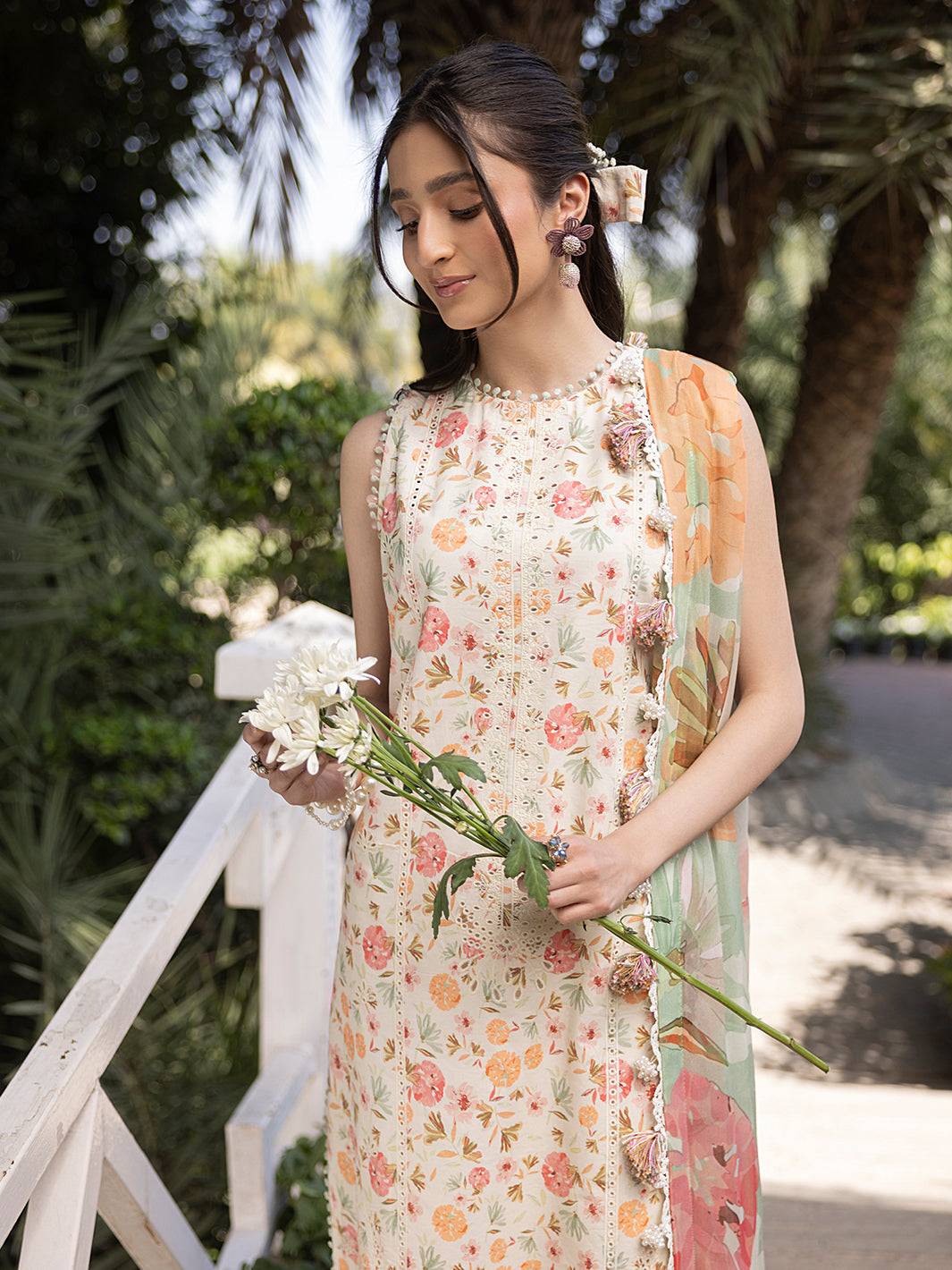 Izel | Oh Spring Lawn 25 | FLORA (A) - Pakistani Designer Dress - by Izel | Type: Ladies Clothes - 100% Original at Saira Sultan