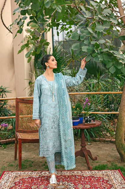 Florent | Luxury Lawn 24 | FFL-8B - Pakistani Designer Dress - by Florent | Type: Luxury - 100% Original at Saira Sultan