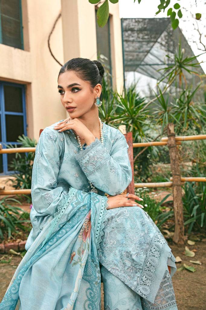 Florent | Luxury Lawn 24 | FFL-8B - Pakistani Designer Dress - by Florent | Type: Luxury - 100% Original at Saira Sultan