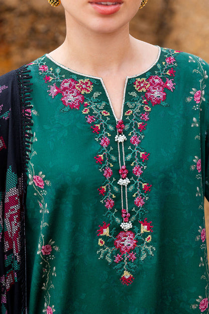 Cross Stitch | Cotton Satin 25 | GARLAND WHISPER - Pakistani Designer Dress - by Cross Stitch - Type : Ladies Clothes - 100% Original at Saira Sultan