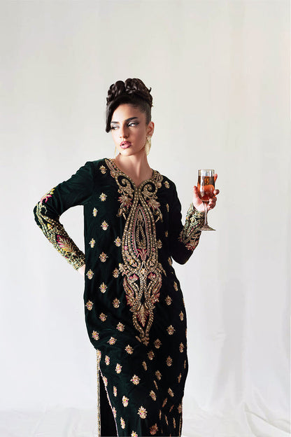 Saira Rizwan | Velvet Pret 25 | EMERA-SRVP25-10 by Saira Rizwan - Designer Dress - Type : Ladies Clothes - Available at Saira Sultan - 100% Original 