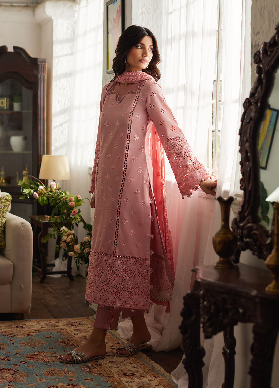 Bin Ilyas | Carnival Summer Edit 25 | Zerin S Tea Pink Lawn