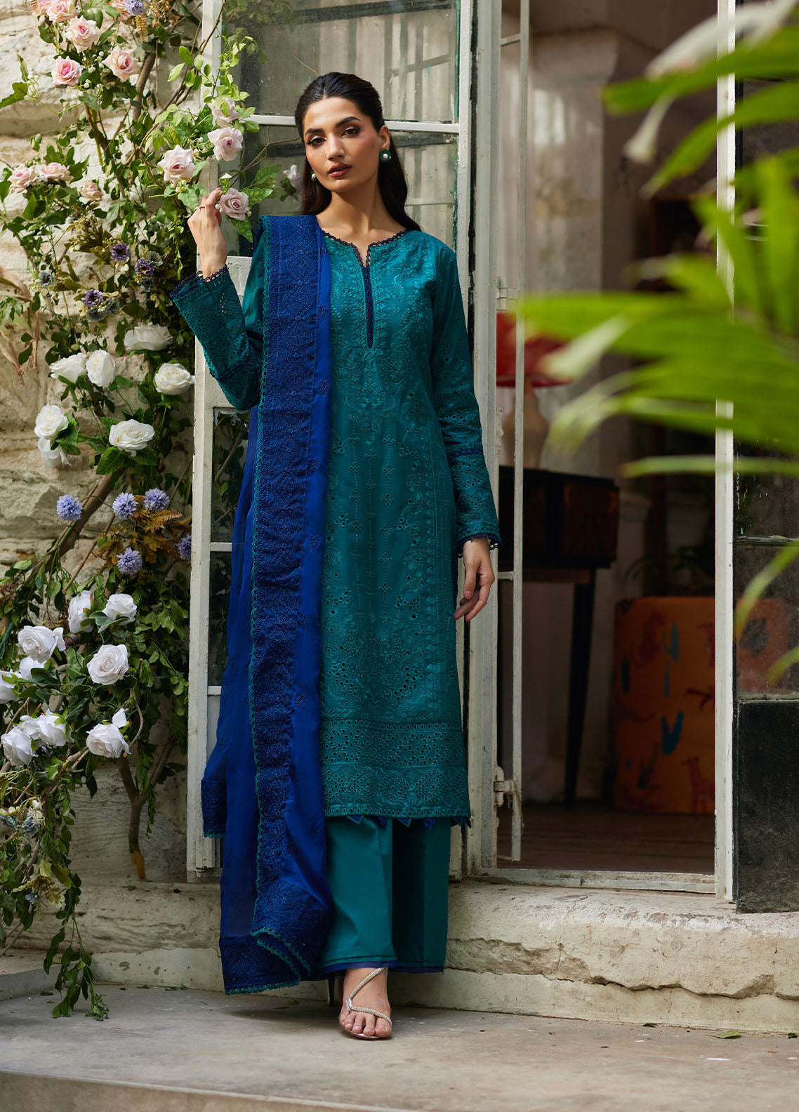 Bin Ilyas | Carnival Summer Edit 25 | Azura XS Teal Green Lawn