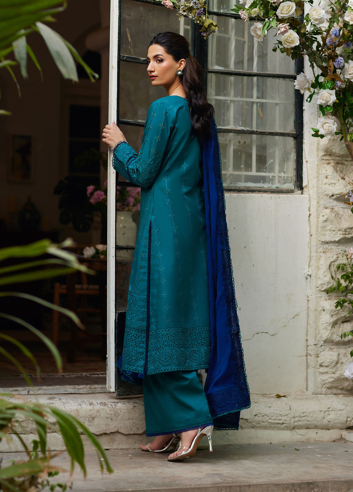 Bin Ilyas | Carnival Summer Edit 25 | Azura S Teal Green Lawn
