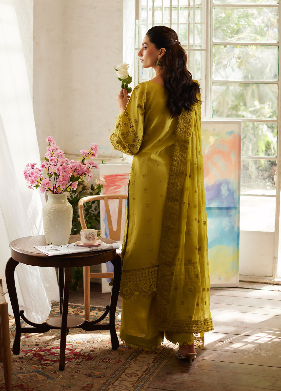 Bin Ilyas | Carnival Summer Edit 25 | Aurelia S Olive Lawn