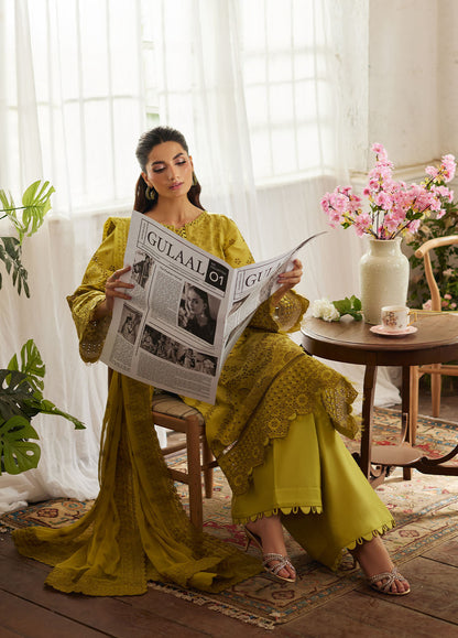 Bin Ilyas | Carnival Summer Edit 25 | Aurelia Custom Size Olive Lawn