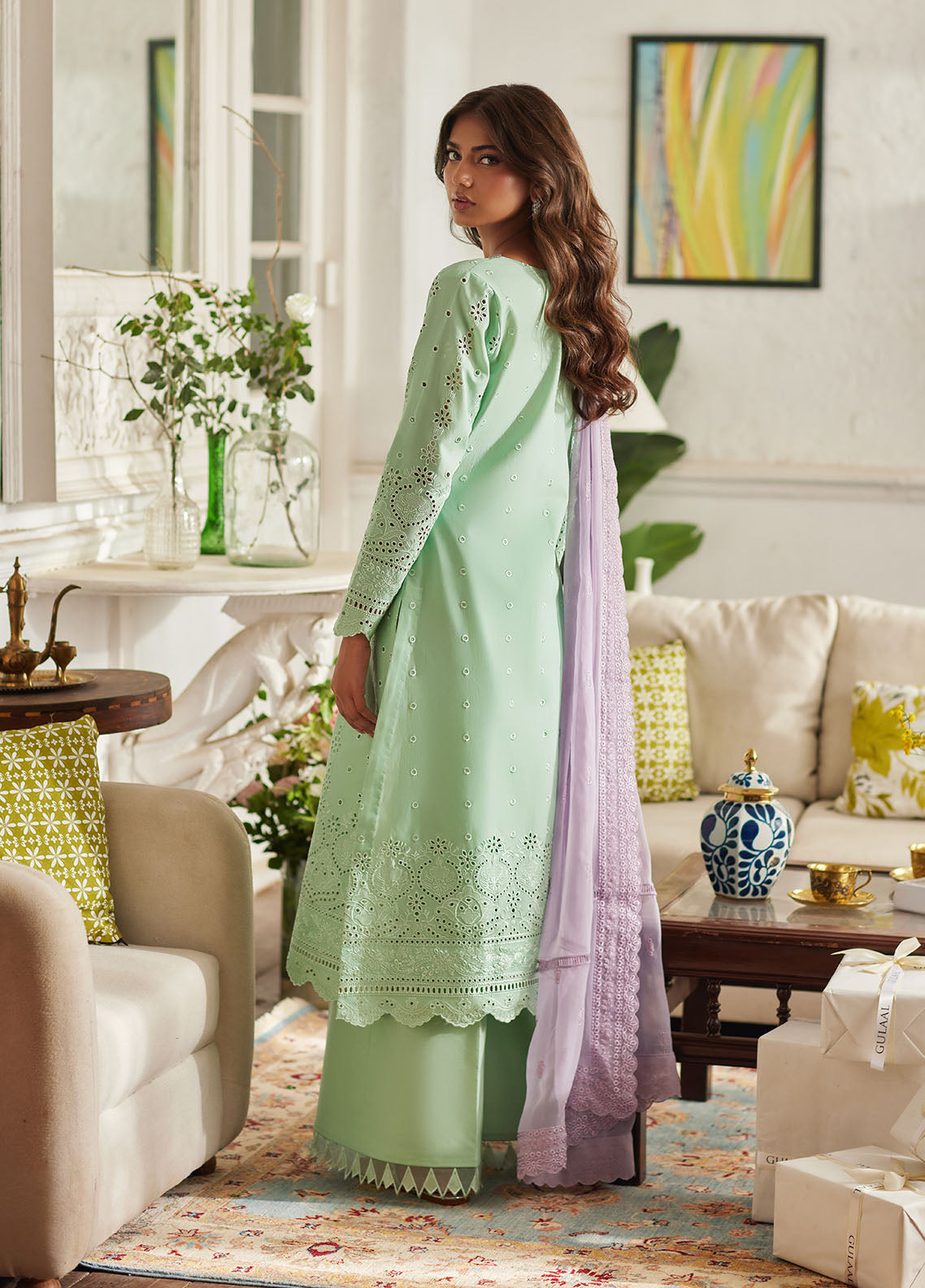 Bin Ilyas | Carnival Summer Edit 25 | Alira S Pistachio Lawn