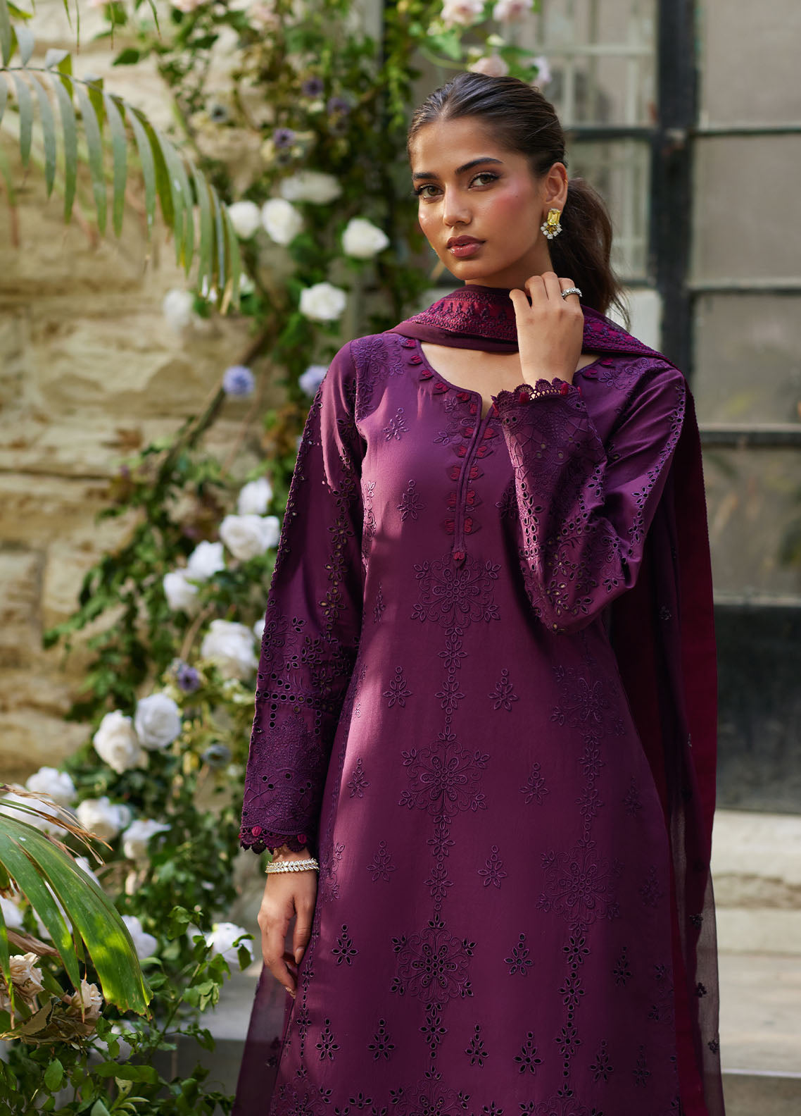 Bin Ilyas | Carnival Summer Edit 25 | Amora L Dark Purple Lawn