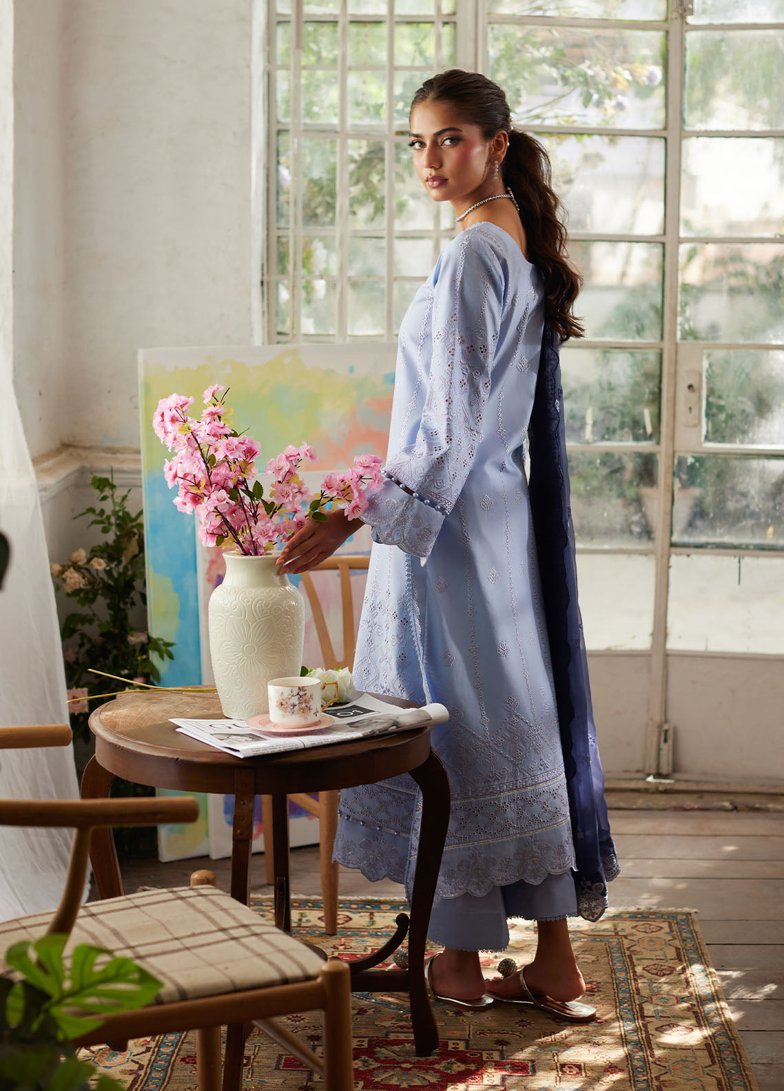 Bin Ilyas | Carnival Summer Edit 25 | Zorya S Light Lavender Lawn
