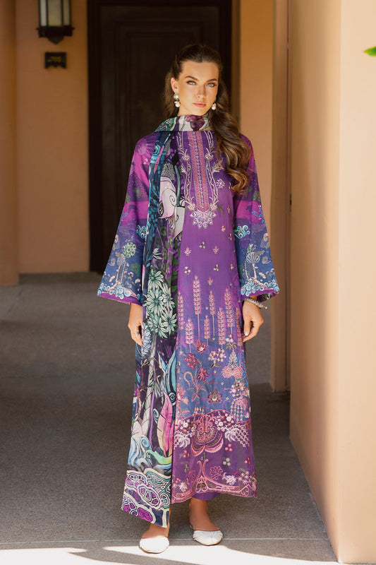 Ramsha | Ghazal Luxury Lawn | G-305 XS Purple Lawn