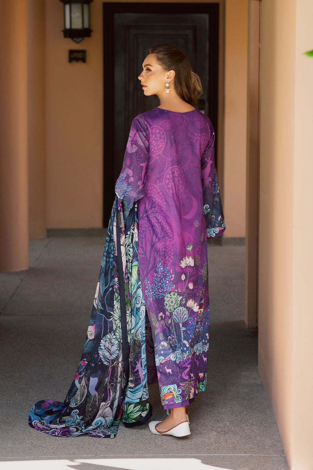 Ramsha | Ghazal Luxury Lawn | G-305 XL Purple Lawn