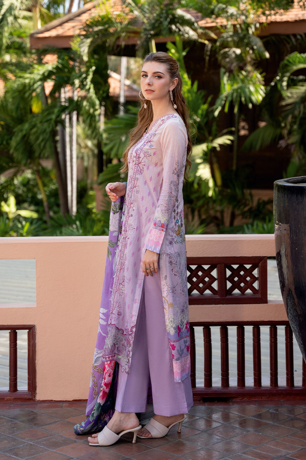 Ramsha | Ghazal Luxury Lawn | G-310 XL Lilac Lawn