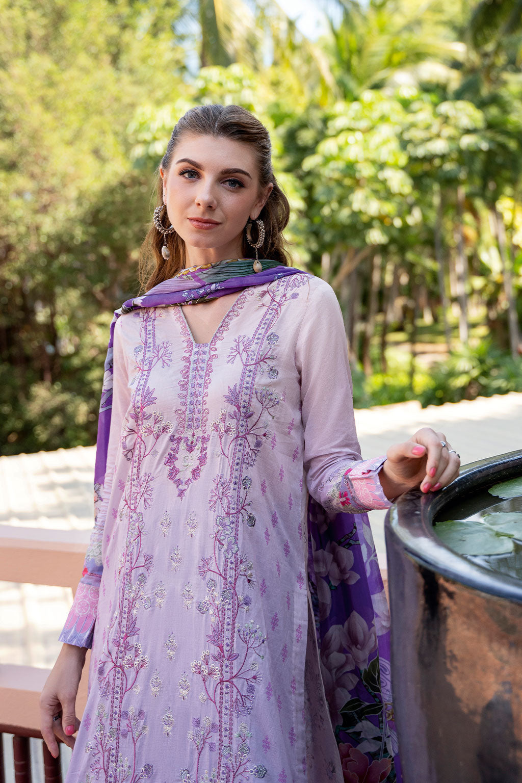 Ramsha | Ghazal Luxury Lawn | G-310 L Lilac Lawn
