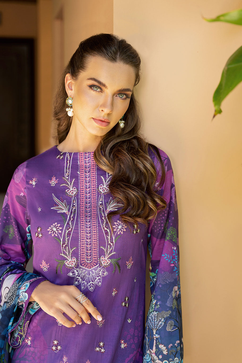 Ramsha | Ghazal Luxury Lawn | G-305 L Purple Lawn