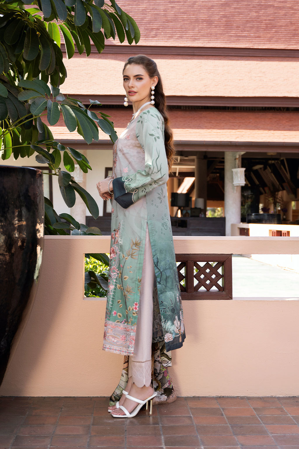Ramsha | Ghazal Luxury Lawn | G-312 S Mint Lawn