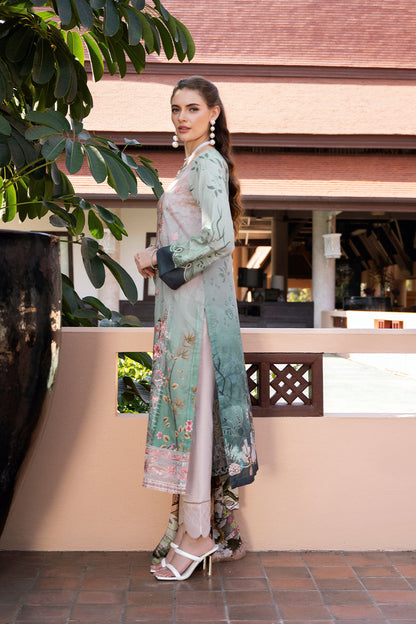 Ramsha | Ghazal Luxury Lawn | G-312 S Mint Lawn