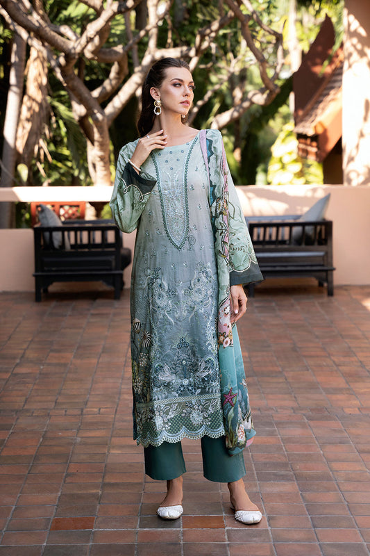 Ramsha | Ghazal Luxury Lawn | G-306 XS Ice Blue Lawn