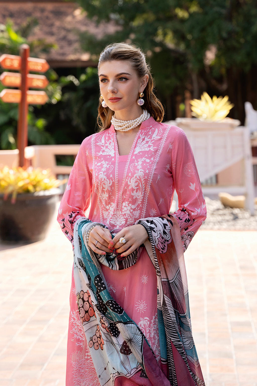 Ramsha | Ghazal Luxury Lawn | G-307 L Ash Pink Lawn