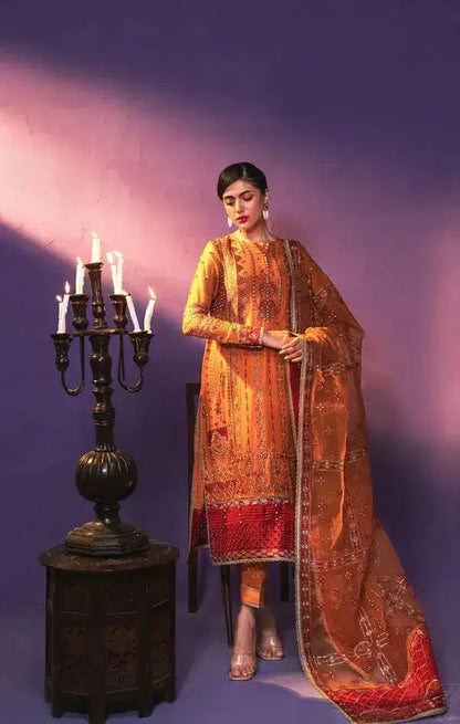 Gisele | Zarish Festive Collection 23 | Gul Makai - Pakistani Designer Dress - by Gisele | Type: Formal - 100% Original at Saira Sultan