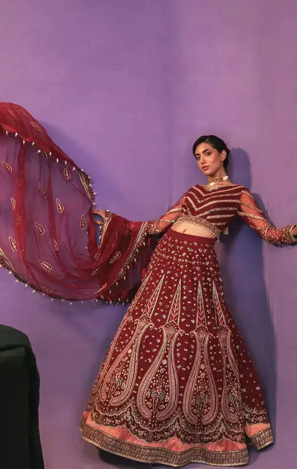 Gisele | Zarish Festive Collection 23 | Lalzari - Pakistani Designer Dress - by Gisele | Type: Bridal - 100% Original at Saira Sultan