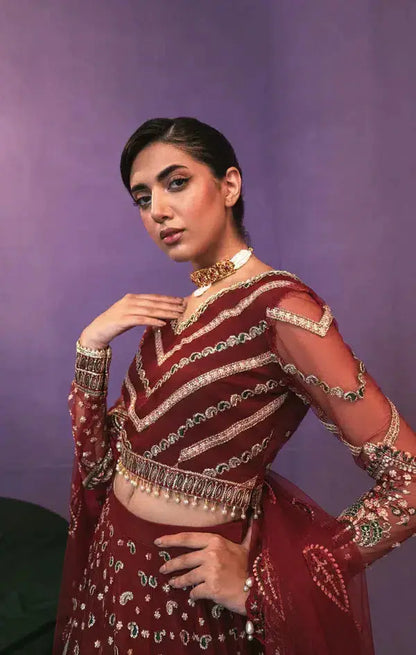 Gisele | Zarish Festive Collection 23 | Lalzari - Pakistani Designer Dress - by Gisele | Type: Bridal - 100% Original at Saira Sultan