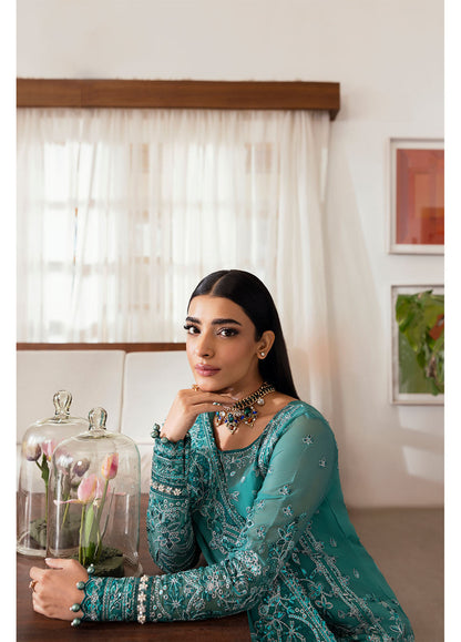 Gulaal | Reverie Embroidered Chiffon | MIRAL L Sea Green Chiffon