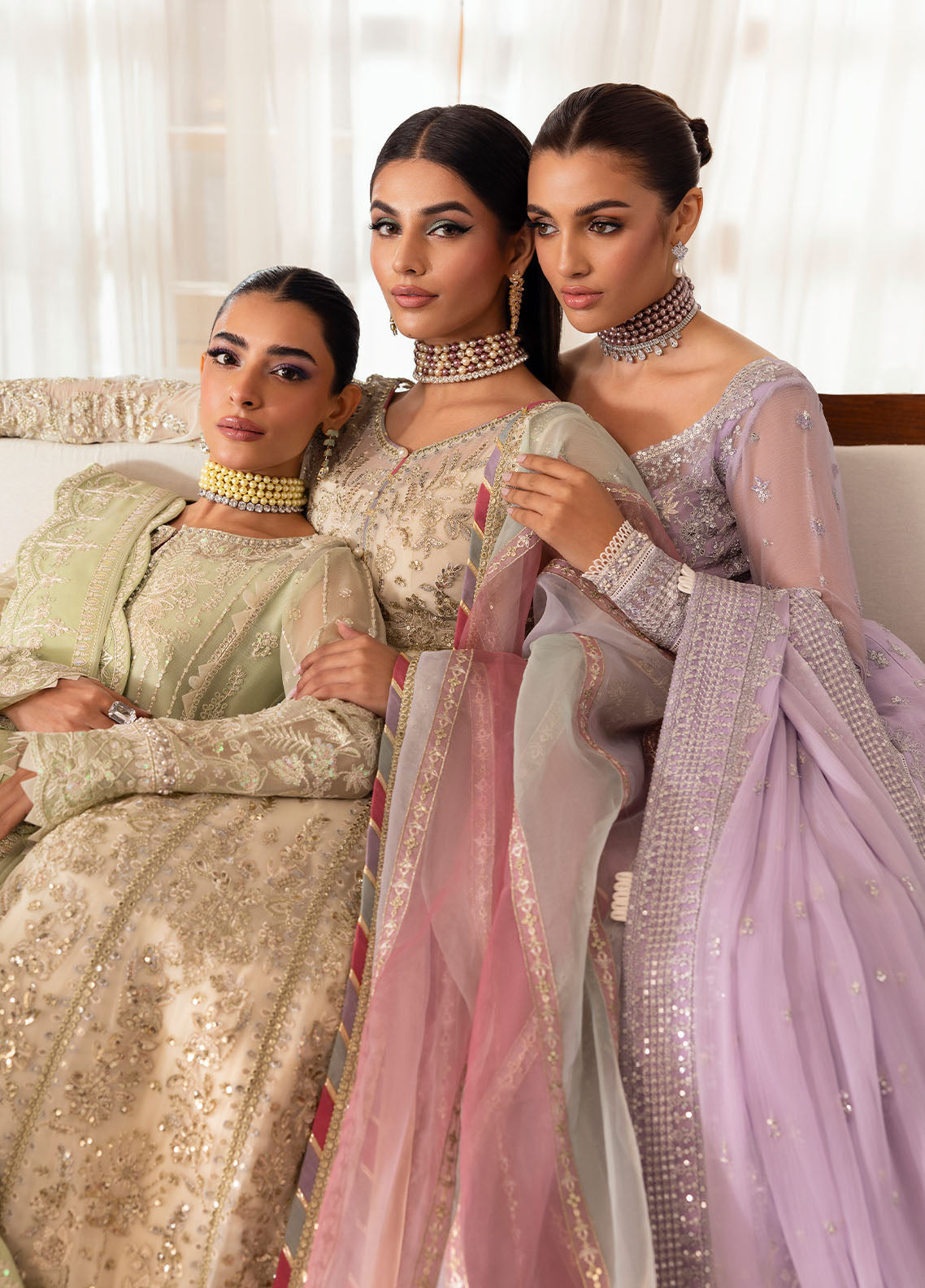 Gulaal | Reverie Embroidered Chiffon | CHIRAGH Custom Size Pale Yellow Chiffon