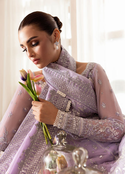 Gulaal | Reverie Embroidered Chiffon | PAREESA XL Lilac Chiffon