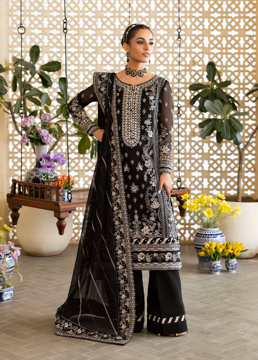 Gulaal | Reverie Embroidered Chiffon | NYRA XS Black Chiffon