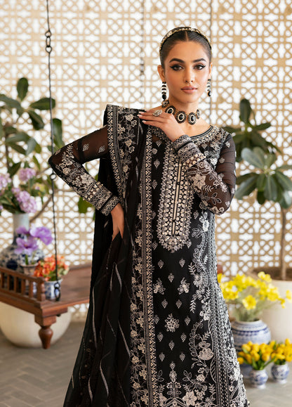 Gulaal | Reverie Embroidered Chiffon | NYRA XL Black Chiffon