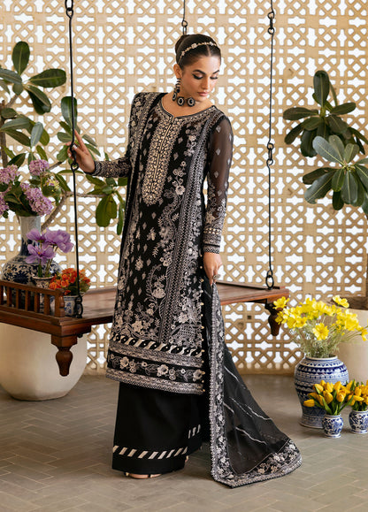 Gulaal | Reverie Embroidered Chiffon | NYRA Custom Size Black Chiffon