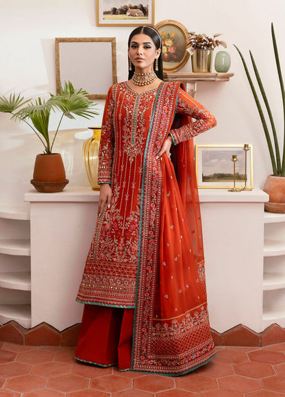 Gulaal | Reverie Embroidered Chiffon | ZARNA XS Red Chiffon