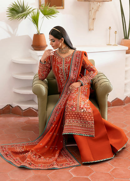 Gulaal | Reverie Embroidered Chiffon | ZARNA Custom Size Red Chiffon