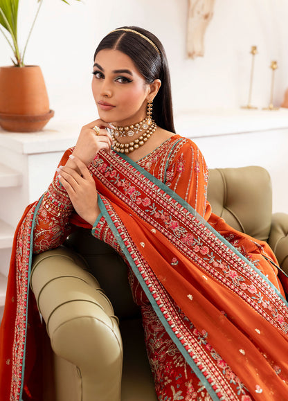 Gulaal | Reverie Embroidered Chiffon | ZARNA XL Red Chiffon