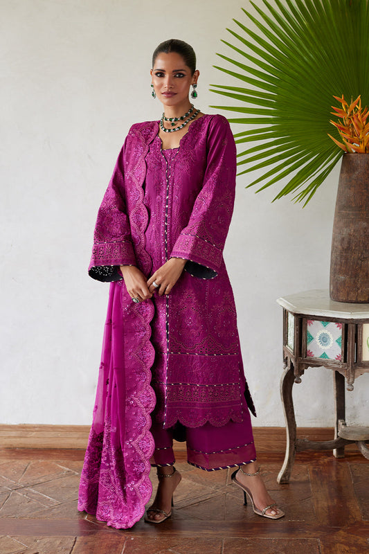 Gulaal | Luxury Lawn 25 | Hazel XS Magenta Lawn