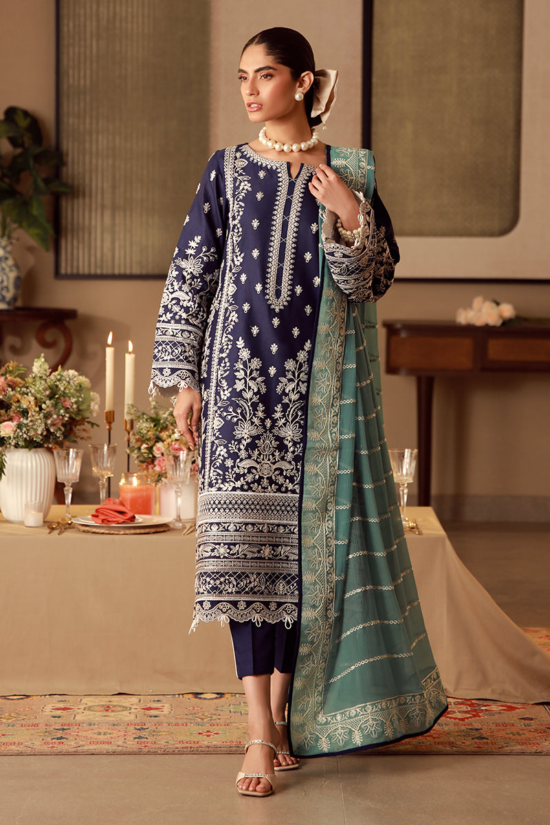 Gulaal | Festive Pret | Ziya XS Dark Blue Lawn