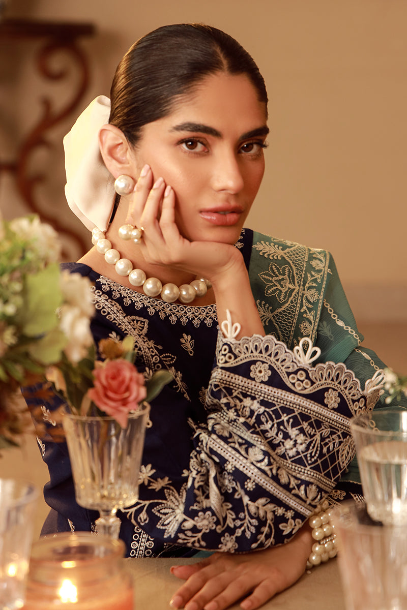 Gulaal | Festive Pret | Ziya M Dark Blue Lawn