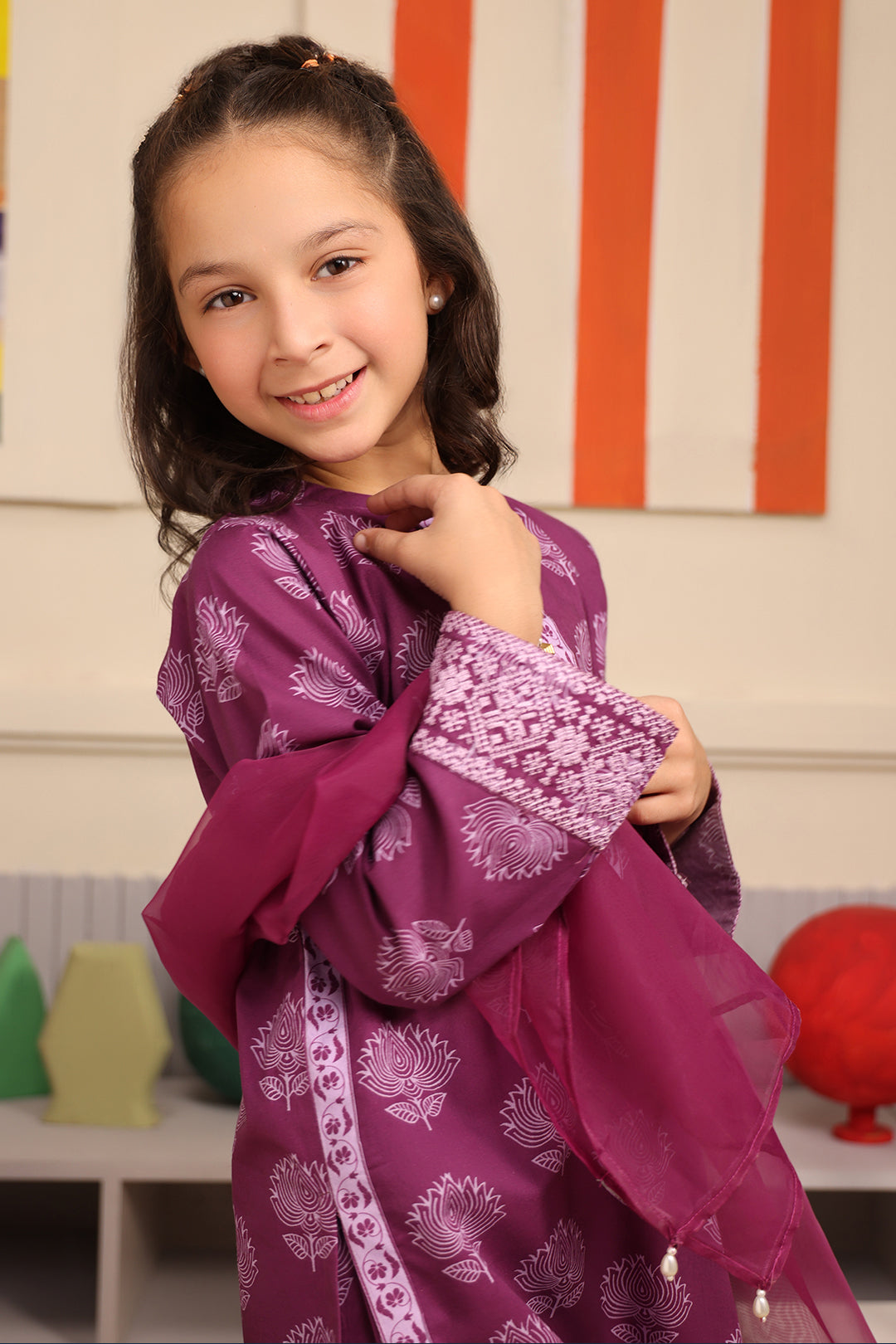 Zellbury Girls | 3 Piece Cambric | Embroidered Kurta Dupatta Trouser - 3664