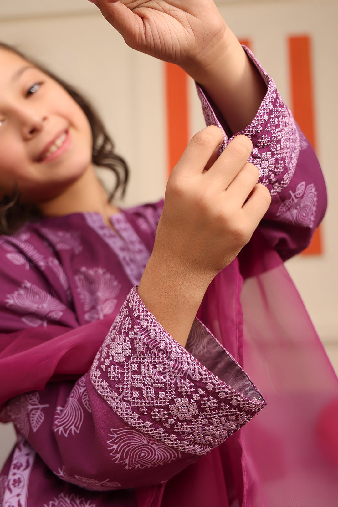 Zellbury Girls | 3 Piece Cambric | Embroidered Kurta Dupatta Trouser - 3664