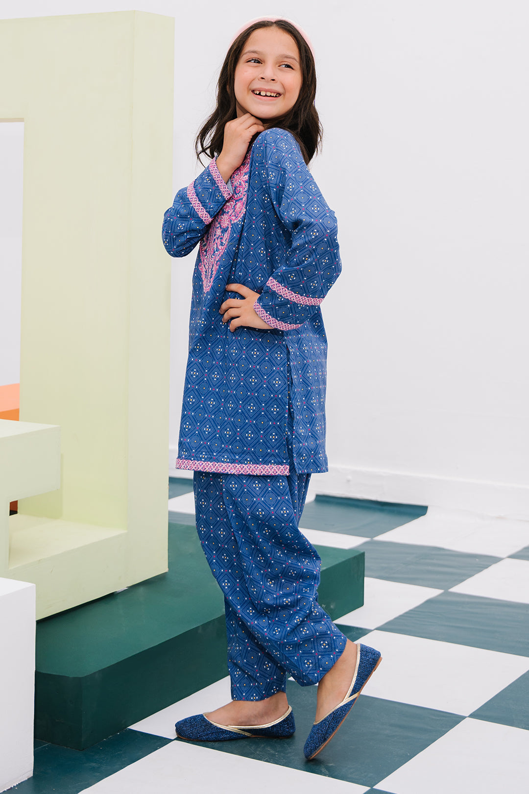 Zellbury Girls | 2 Piece Lawn | Embroidered Kurta Trouser - 2434
