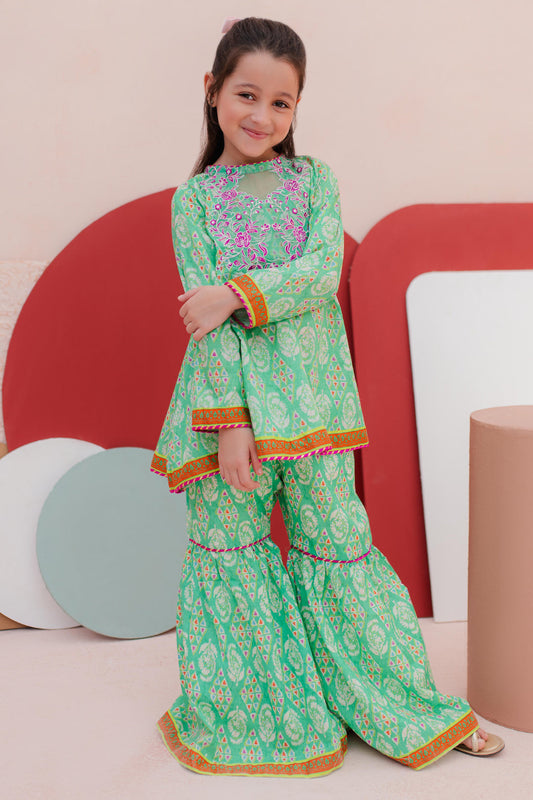 Zellbury Girls | 2 Piece Lawn | Embroidered Kurta Trouser - 2469