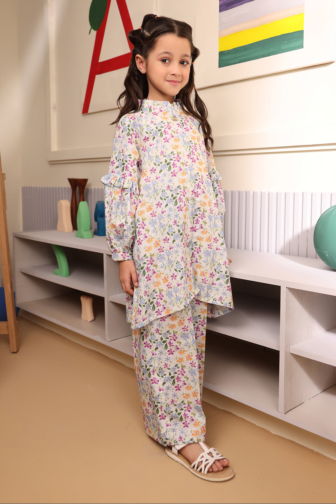 Zellbury Girls | 2 Piece Khaddar | Kurta Trouser - 2741