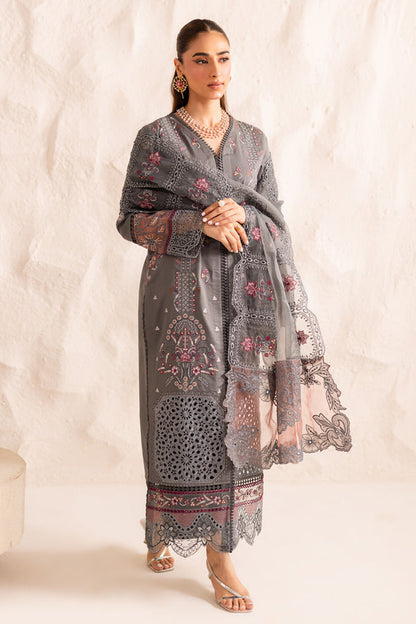 Marjjan | Guzel Lawn | SMC 205-B (Grey) - Pakistani Designer Dress - by Marjjan - Type : Ladies Clothes - 100% Original at Saira Sultan