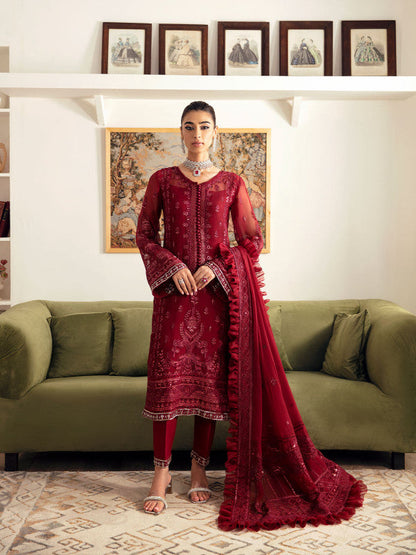Gulaal | Embroidered Chiffon 23 | RUBY GL-EC-23V1-02 - Pakistani Designer Dress - by Gulaal | Type: Formal - 100% Original at Saira Sultan