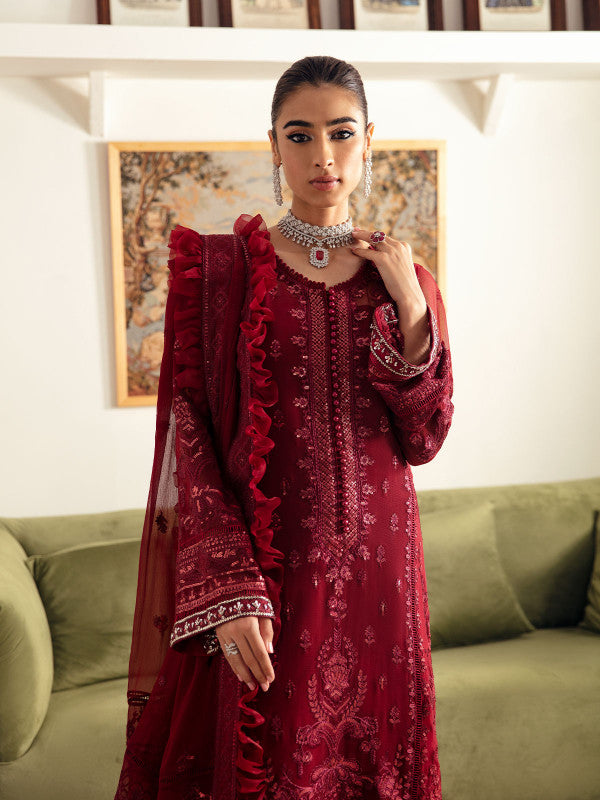 Gulaal | Embroidered Chiffon 23 | RUBY GL-EC-23V1-02 - Pakistani Designer Dress - by Gulaal | Type: Formal - 100% Original at Saira Sultan