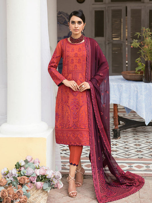 Gulaal | Embroidered Chiffon 23 | Nayaab - Pakistani Designer Dress - by Red | Type: Formal - 100% Original at Saira Sultan