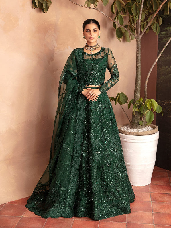 Gulaal | Embroidered Chiffon 23 | AURORA GL-LP-V2-18 - Pakistani Designer Dress - by Gulaal | Type: Bridal - 100% Original at Saira Sultan